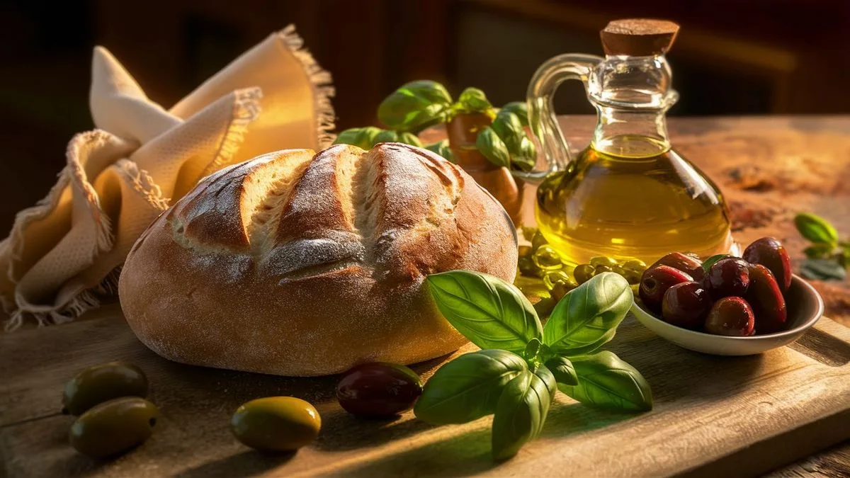 Italské pečivo s olivami