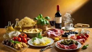 Italské potraviny suchá lož