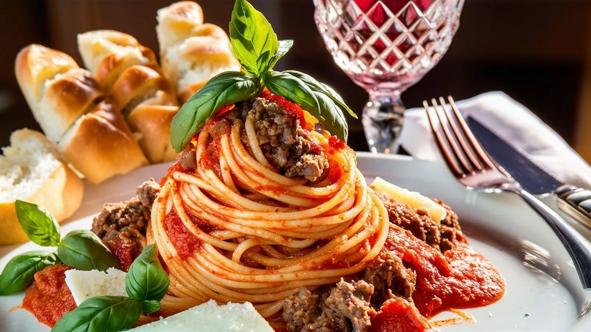 Italské špagety s mletým masem